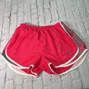 Nike Dri Fit Pink Galaxy Athletic Shorts size Medium Pink Gray White
